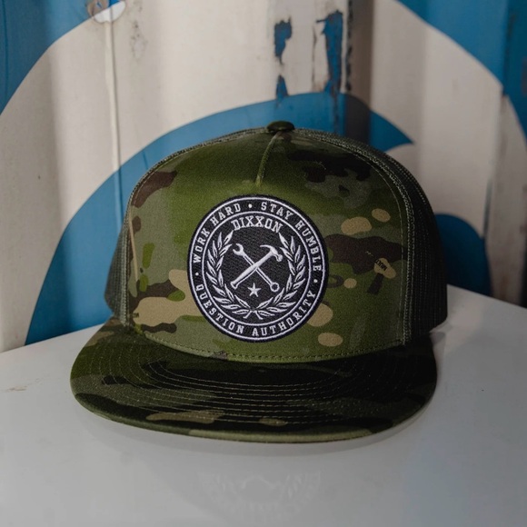 DIXXON Other - DIXXON CRESTED FLAT BILL TRUCKER SNAPBACK GREEN CAMO SNAPBACK